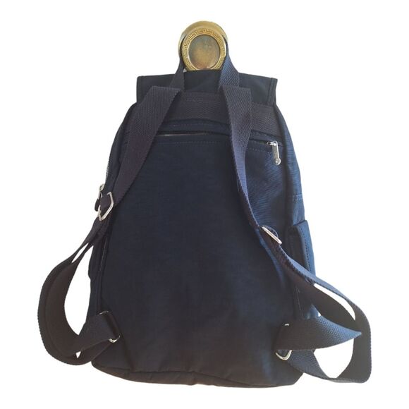 Kipling Black Ravier Medium City Backpack with plush monkey bag charm NWOT - Picture 3 of 12